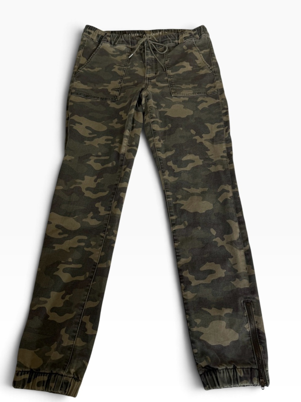 American Eagle Outfitters Women's Olive Camo Boyfriend Jeans Sz 6